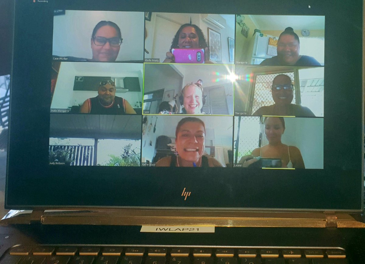 Wangarra's new normal - daily zoom work planning meetings during #COVID19Aus. Social services are essential services. @drcbond #BlackBradyBunch #4077