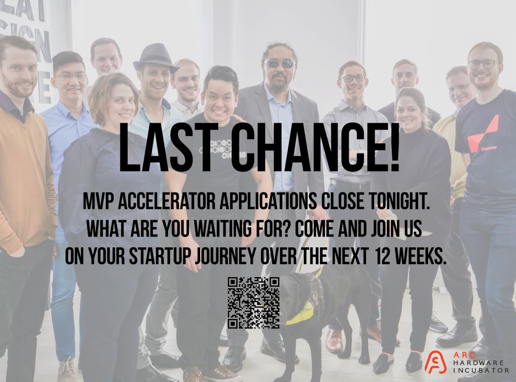 MVP applications close tonight! Come and join us for 12 weeks on the journey of your startup as you navigate building an MVP, funding and commercialisation.

Link to apply buff.ly/2Whns0o