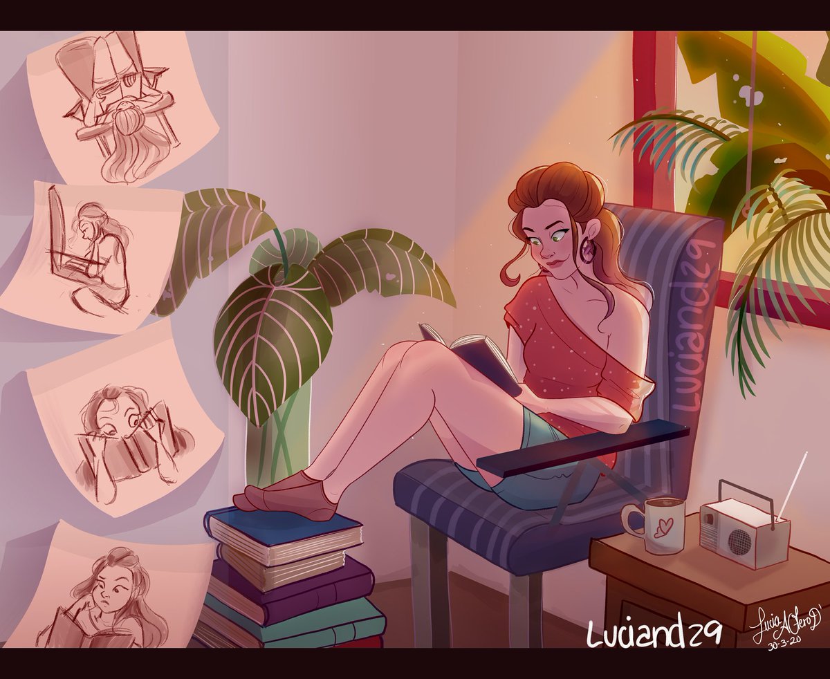 Luciand29's tweet photo. Reading 📖📚 #stayhome #StayAtHome #BeSafe #artistsontwitter https://t.co/QjBNrwv4Rr