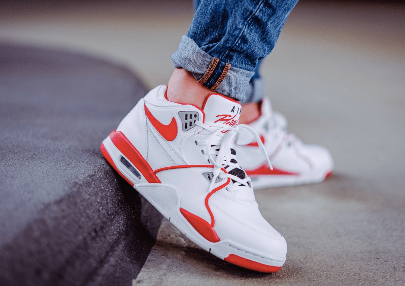 nike air flight 89 white university red