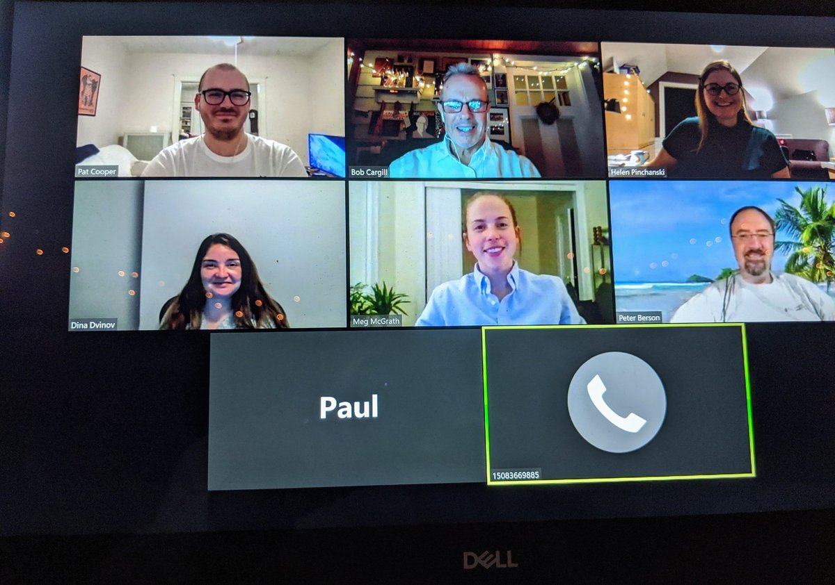 Ridiculously awesome <a href="/amaBoston/">American Marketing Association (AMA) | Boston</a> programming meeting tonight - with <a href="/patbcooper/">Pat Cooper</a>, <a href="/Chning2Mov4ward/">Chning2Mov4ward</a>, Dina Dvinov, <a href="/MegMcGMarketing/">Meghan McGrath</a>, <a href="/pdberson/">Peter Berson</a> and <a href="/pghuegel/">Paul Huegel</a> - via @zoom_us to talk about three wicked cool virtual events we're planning for April! Stay tuned...