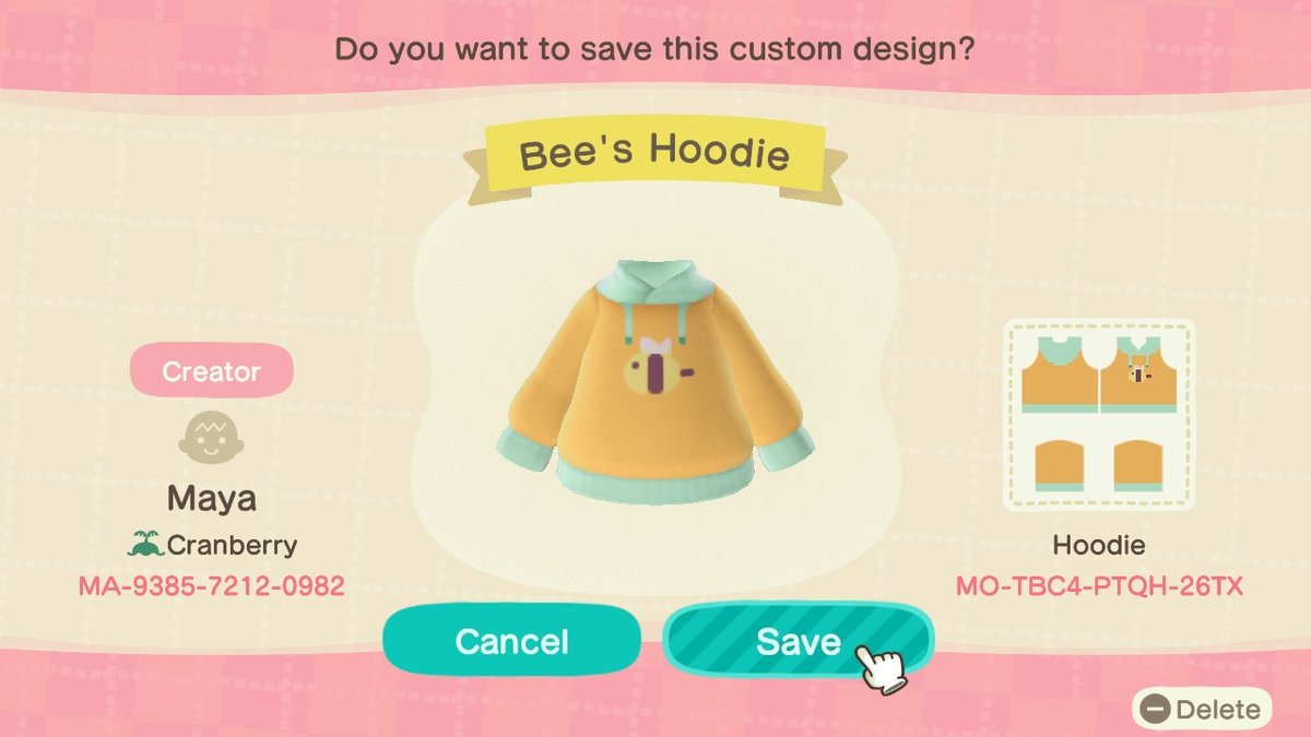 mayazra19's tweet photo. Some designs I made based on Bee's outfits from Bee and Puppycat #AnimalCrossing #ACNH #ACNHdesigns https://t.co/71DDszp2wT