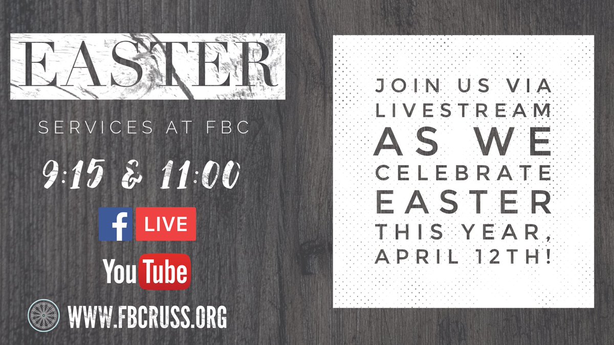 FBCRussellville's tweet photo. Join us every Sunday, but it’s never too early to think about Easter! https://t.co/KGV1WMLzZc