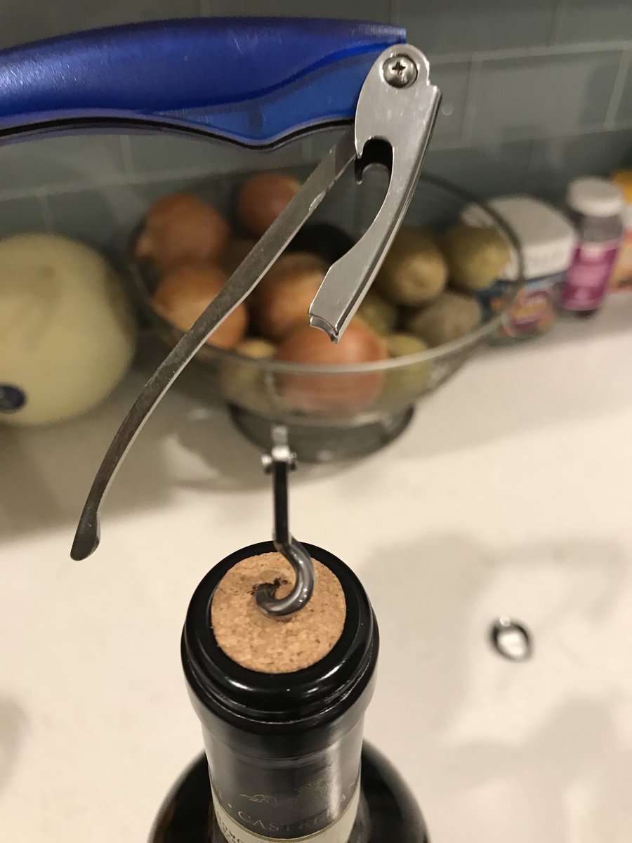 PLHstock's tweet photo. I’ve opened a lot of bottles of #wine in my day, but this is the first time I actually broke a corkscrew.  #corkscrewed https://t.co/79VNvA3zFJ