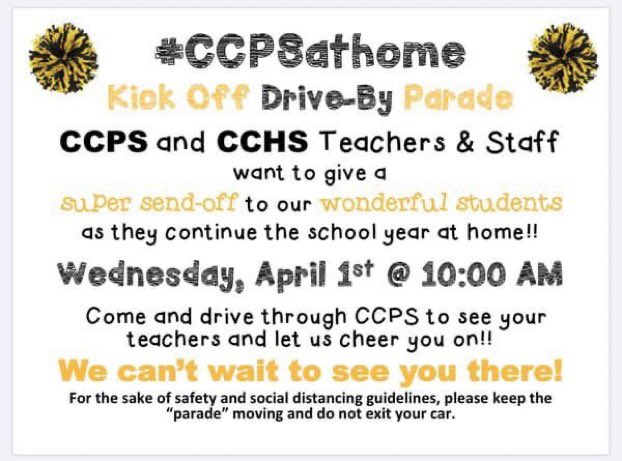 I can’t wait to see all of those sweet faces on Wednesday!🥰 #ccpsathome #ccpsbest