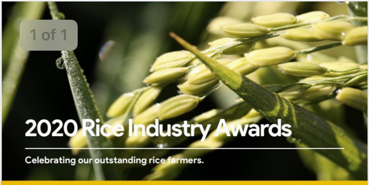 RiceExtension's tweet image. One week till noms for the SunRice Grower of the Year close! We are asking all industry to nominate a grower to help share our #story of how our #rice industry is best in the world!! #RiceC20oz #iloveozrice #ausag riceextension.org.au/rice-grower-of…