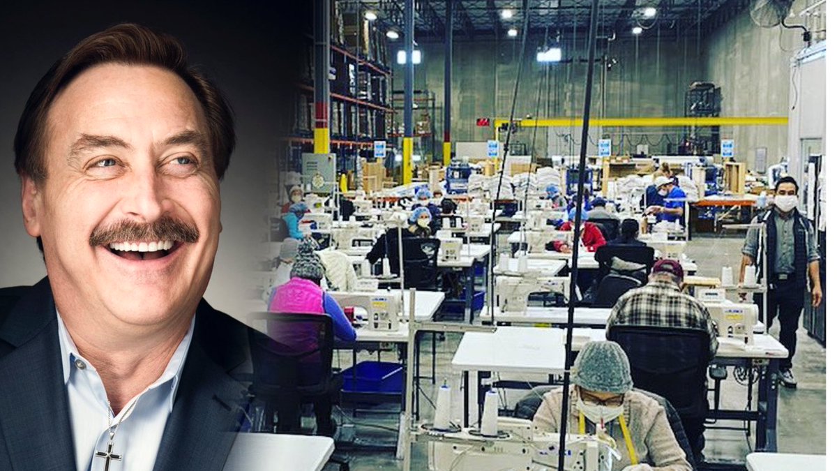 ReaganBattalion's tweet photo. Retweet to thank @realMikeLindell for putting his business on hold repurposing his entire production line to produce masks for our healthcare workers heroically leading the fight against the virus. 

Mike is producing 50,000 masks every day, how many retweets will he get? https://t.co/knaGNzUD4n