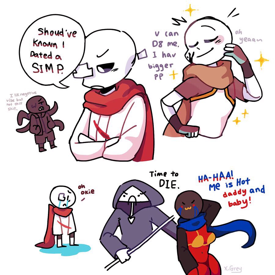 GreyyIx's tweet photo. Afterdeath and errordeath comic thingy I made for fun, not for dr am A!
#reapersans #genosans #inksans #errorsans https://t.co/UrtMbHOfb9