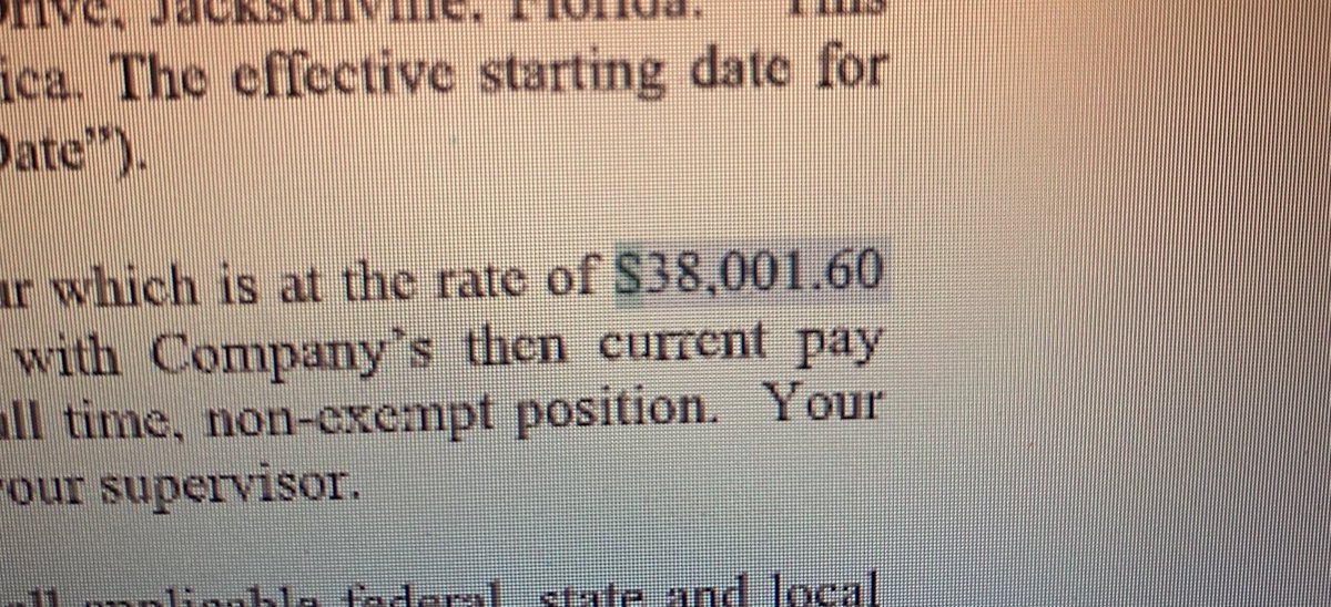 Just found my original job offer to see where I fall in this at or above $38,000 gets furloughed threshold and lol I want to cry all over again.