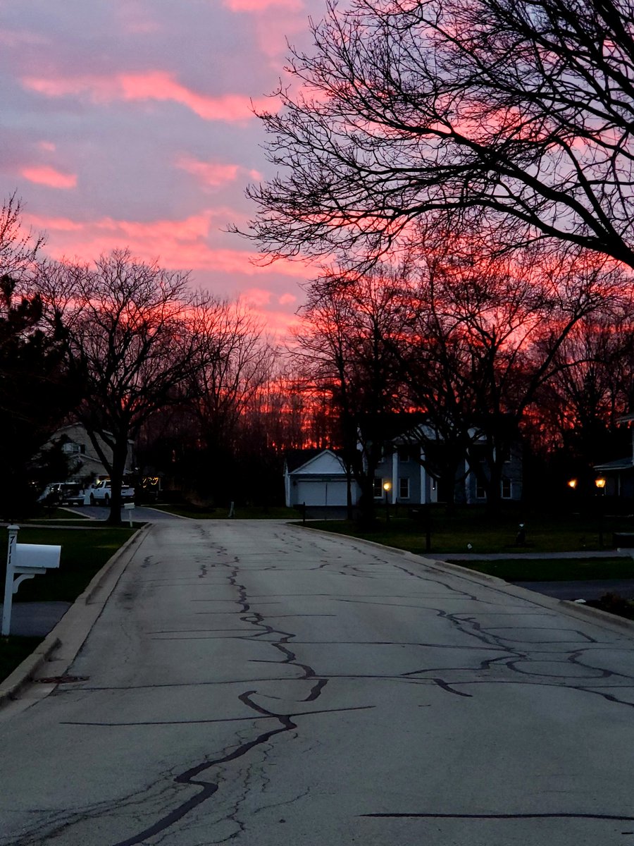 Blkjkrabbit66's tweet photo. The end of another #CaronaLockdown day was particularly beautiful today outside #Chicago https://t.co/ulSkGuIisY