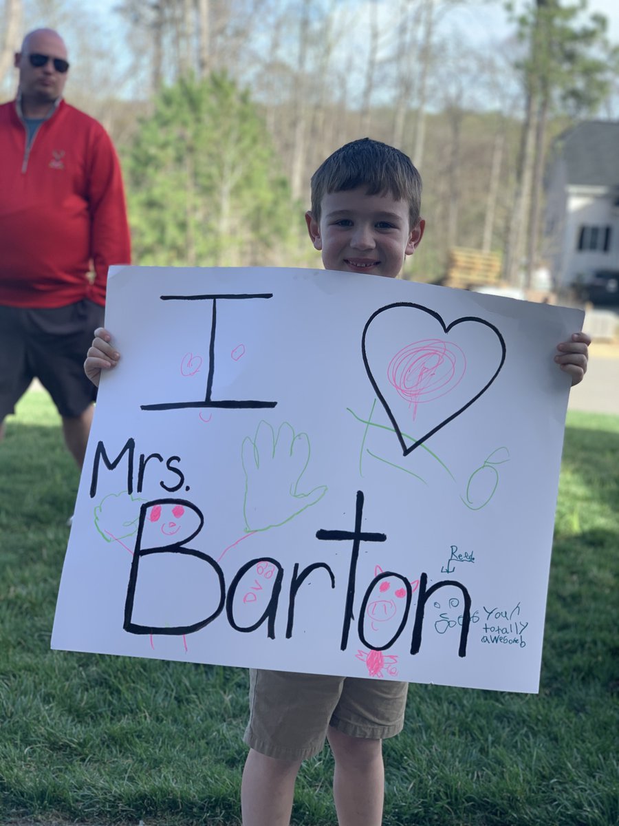 JMitch08's tweet photo. We had the best day celebrating our @OldHundredES teacher parade. @KaraBarton18, we love you and will always celebrate that! #soartogether #oldhundredhawks https://t.co/LjONkzRkeu