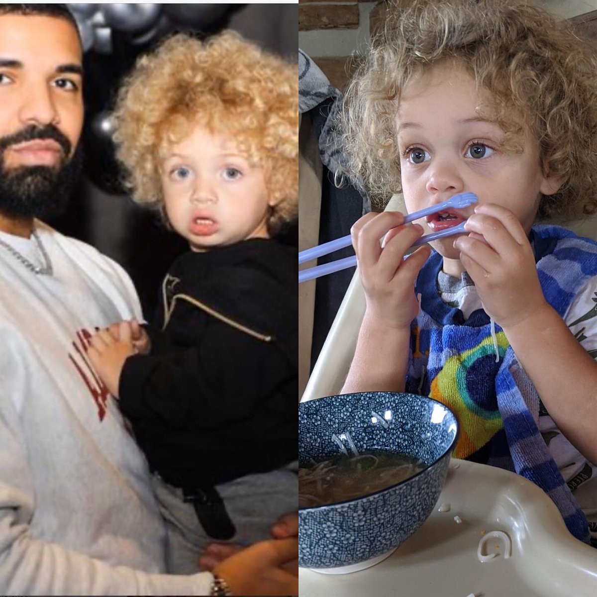 HeatherCurzon1's tweet photo. My best friends grandson Roman has a doppelgänger &amp; it’s clearly Drake’s son Adonis! 😍 #drakesson #doppelgangerkids https://t.co/qOsvK5Bkbt