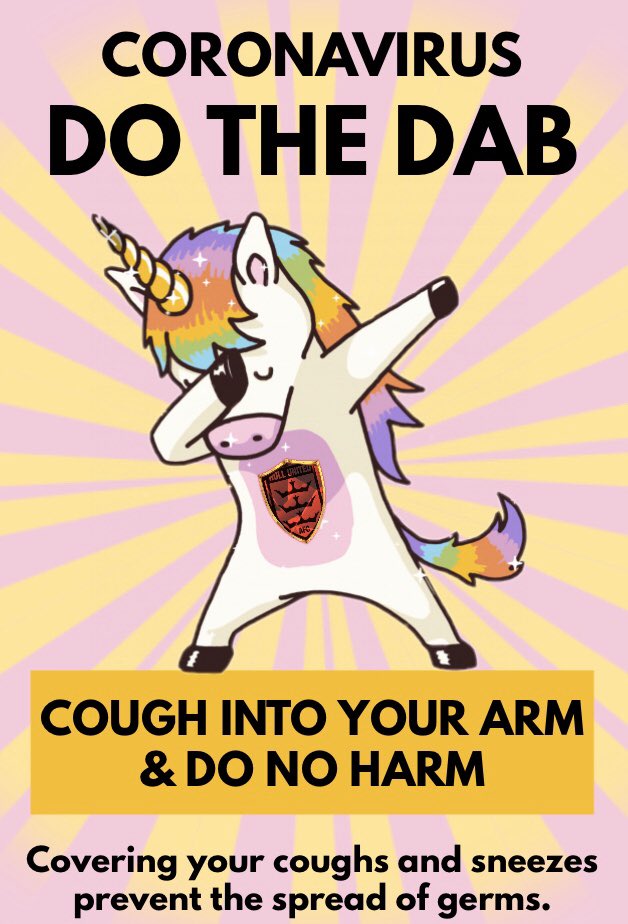HullUtdGirls's tweet photo. NEVER FORGET TO WASH YOUR HANDS ๐๐
#KillTheGerms https://t.co/vqAJ9OGb35