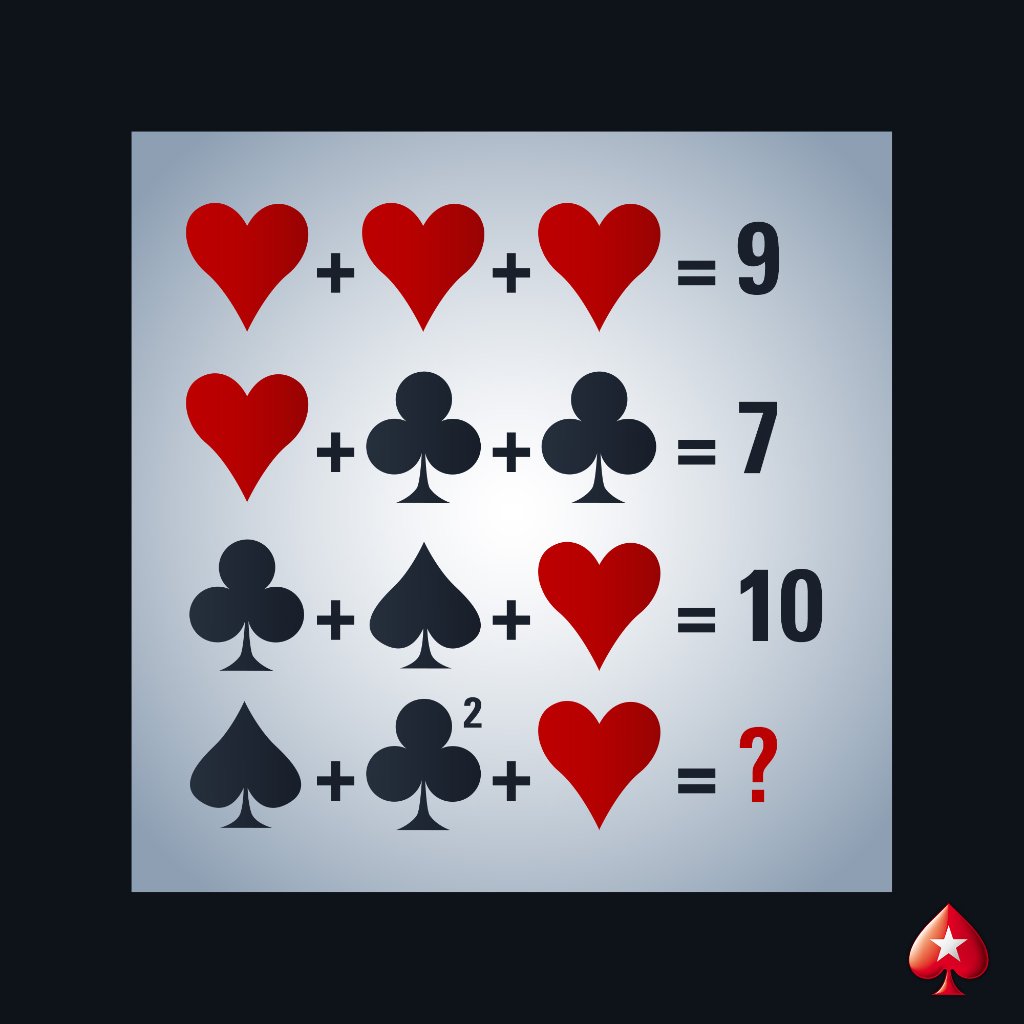 PokerStarsBR's tweet photo. Qual é a resposta correta? 🤔 

Responda com o seu [Stars ID] até as 23:59 BRT dessa terça para concorrer a vários tickets.

* É necessário retweetar esse tweet para participar! *

T&amp;Cs: https://t.co/Do36L3oeGL https://t.co/Wvt7dm7jGT