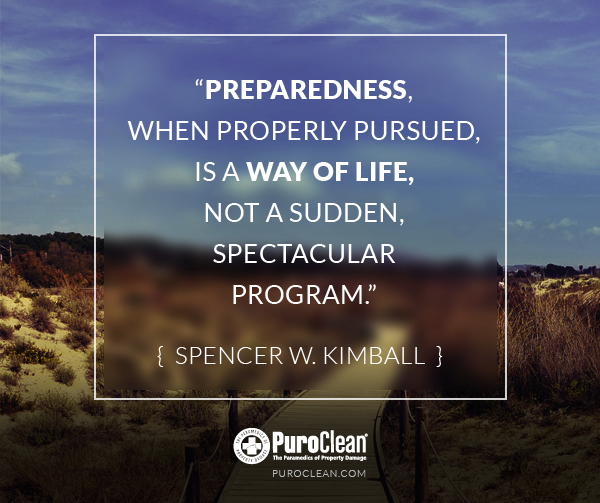 #MondayInspiration: "Preparedness, when properly pursued, is a way of life, not a sudden spectacular program." -- Spencer W. Kimball