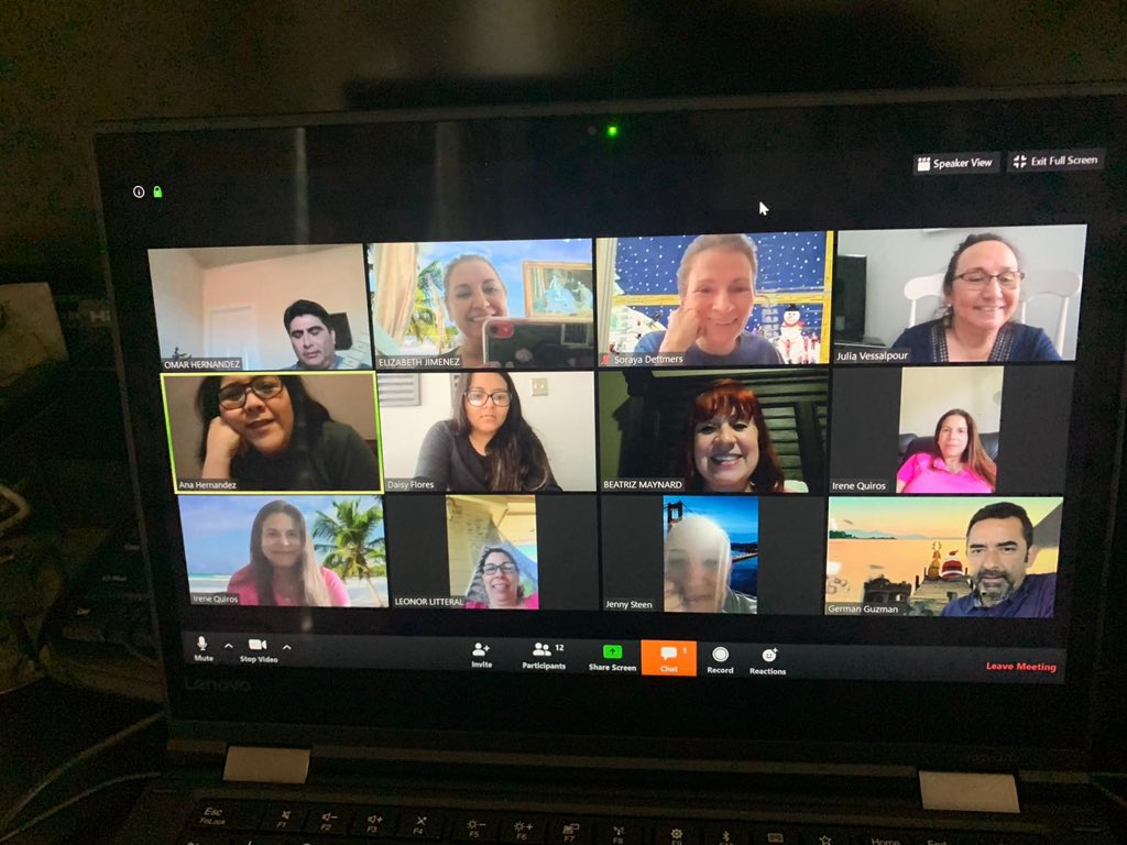 MissPatyQ's tweet photo. Zooming with my Pre k Bilingual @CyFairISD peers! @litteral_leonor @BettyM007 @ecj10202 @S_Dettmers5 @MrsVessalpour @quirosirene , Omar Hernandez, German Guzman, Jenny Steen y Daisy Flores #cfisdpk1 #CFISDspirit. Tip: add toilet paper in your treasure box 😂 @ReedElementary https://t.co/mIoIqyseM7