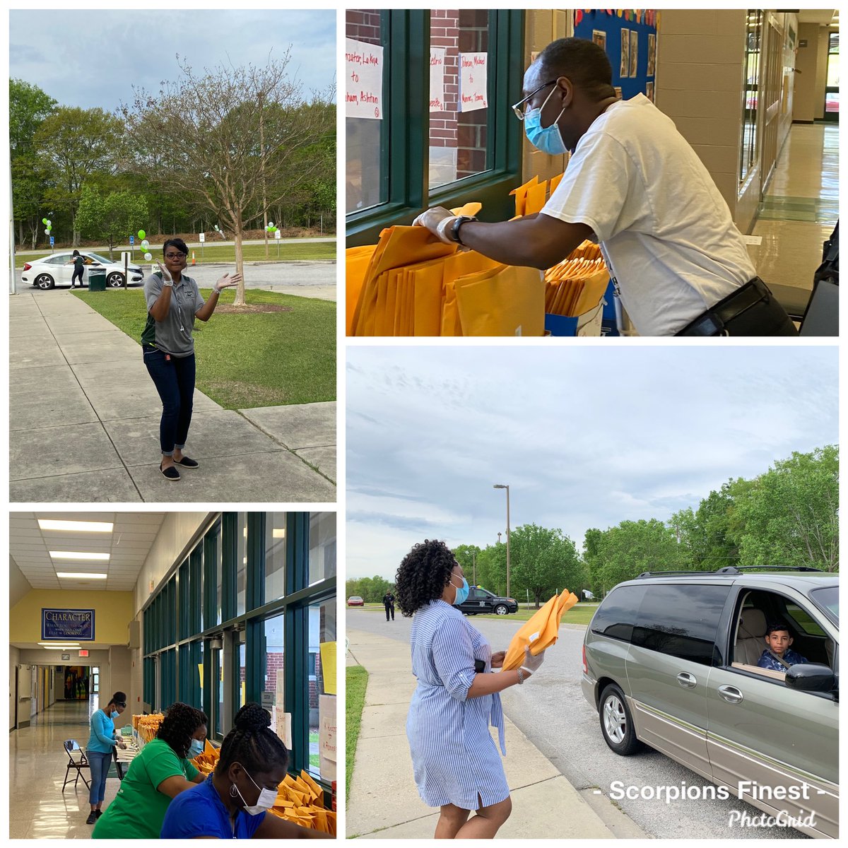 MadeByDivine's tweet photo. Some of Southeast Middle School’s finest working together to make sure our students get their assignments! #StaySafe @BarrSteadman @SMSScorpions @RichlandOne https://t.co/esZOxAqF2p