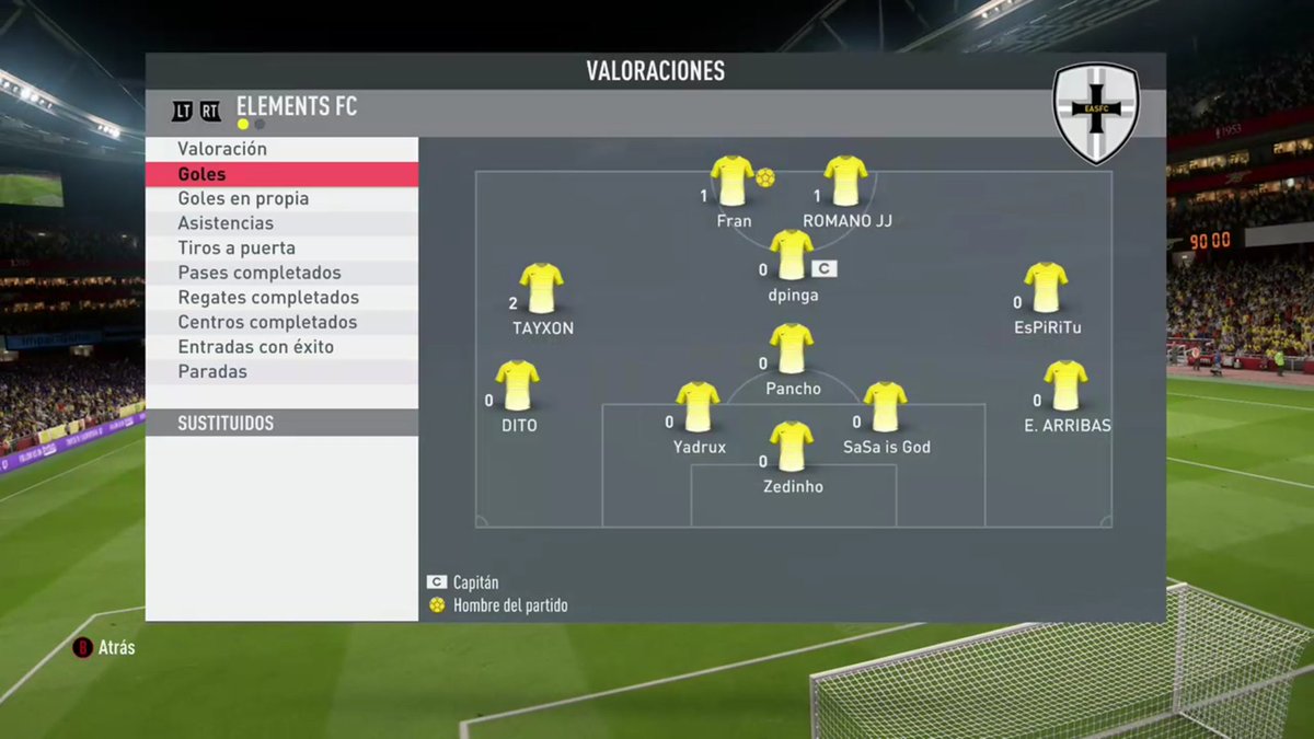 espirituganador's tweet photo. Liga @LECP_ES 🏆 1a División
#T3 #HONOR #PREMIUM

|Jornada 14|

@eLeMeNtSFC_ 4-1 @ImpactGame_XBOX

Victoria frente a un gran rival!
Arrancamos la 2nda vuelta sumando 3ptos🎉
#RemontadaeLeMeNtS 🔥

Sponsored by 
@SummirGaming &amp; @torrewear

#eLeMeNtSFC 💛
#Fifa20 #Xbox
#ClubesPro https://t.co/ZkbRqUAOLp