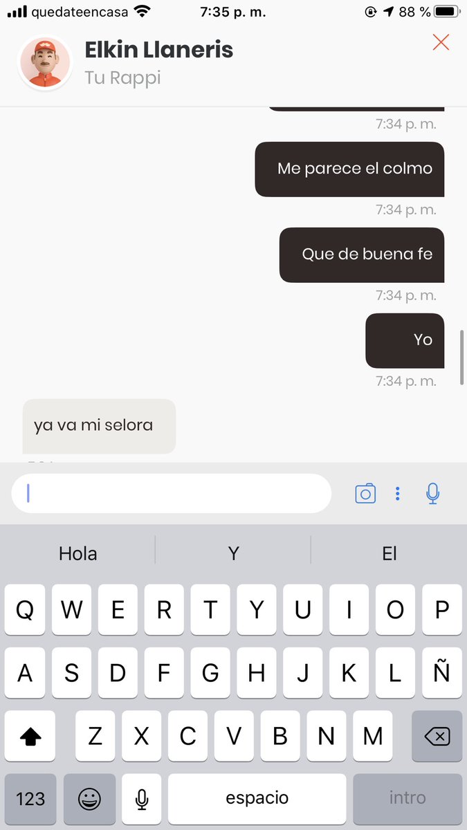 MariaCamilaCri2's tweet photo. Solicité un pedido a @RappiColombia quise tener un buen acto de buena para ayudar y el señor que tomo el pedido se aprovechó de esto para realizar más compras que yo en ningún momento autorice y me estafo. @RappiColombia no me ha solucionado. @sicsuper https://t.co/2mtsE6OELs