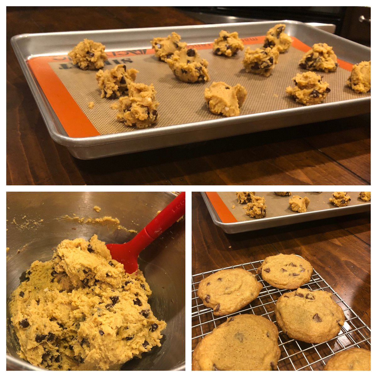 mrs_owston's tweet photo. I made cookies! This batch made 4 sheets. Each sheet fit one dozen cookies. How many cookies did I make? —too many 😬 #MREMavs https://t.co/X2xImly0mg