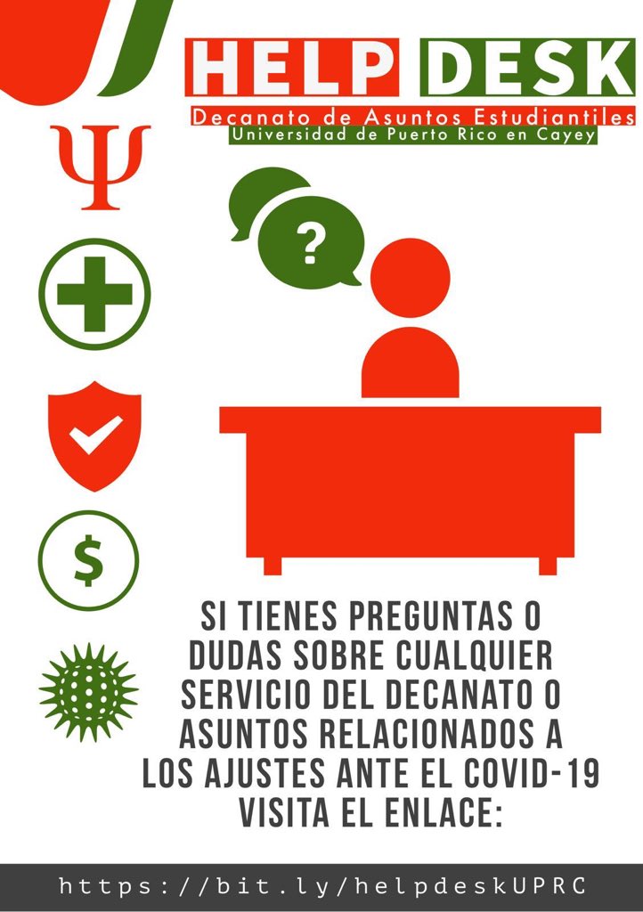 toritowebtv's tweet photo. El Help Desk del Decanato de Estudiantes está disponible para atender cualquier duda o pregunta que tengas. ¡Accede al enlace ya!

https://t.co/YadHvofyGa https://t.co/AJ7YeKofjb