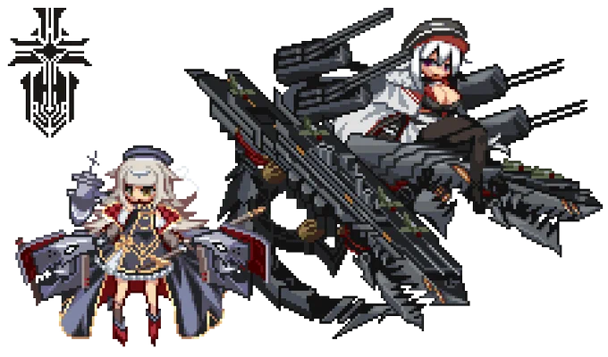 #アズールレーン #ドット絵 #アズステ投稿
この二人の組み合わせ好き 