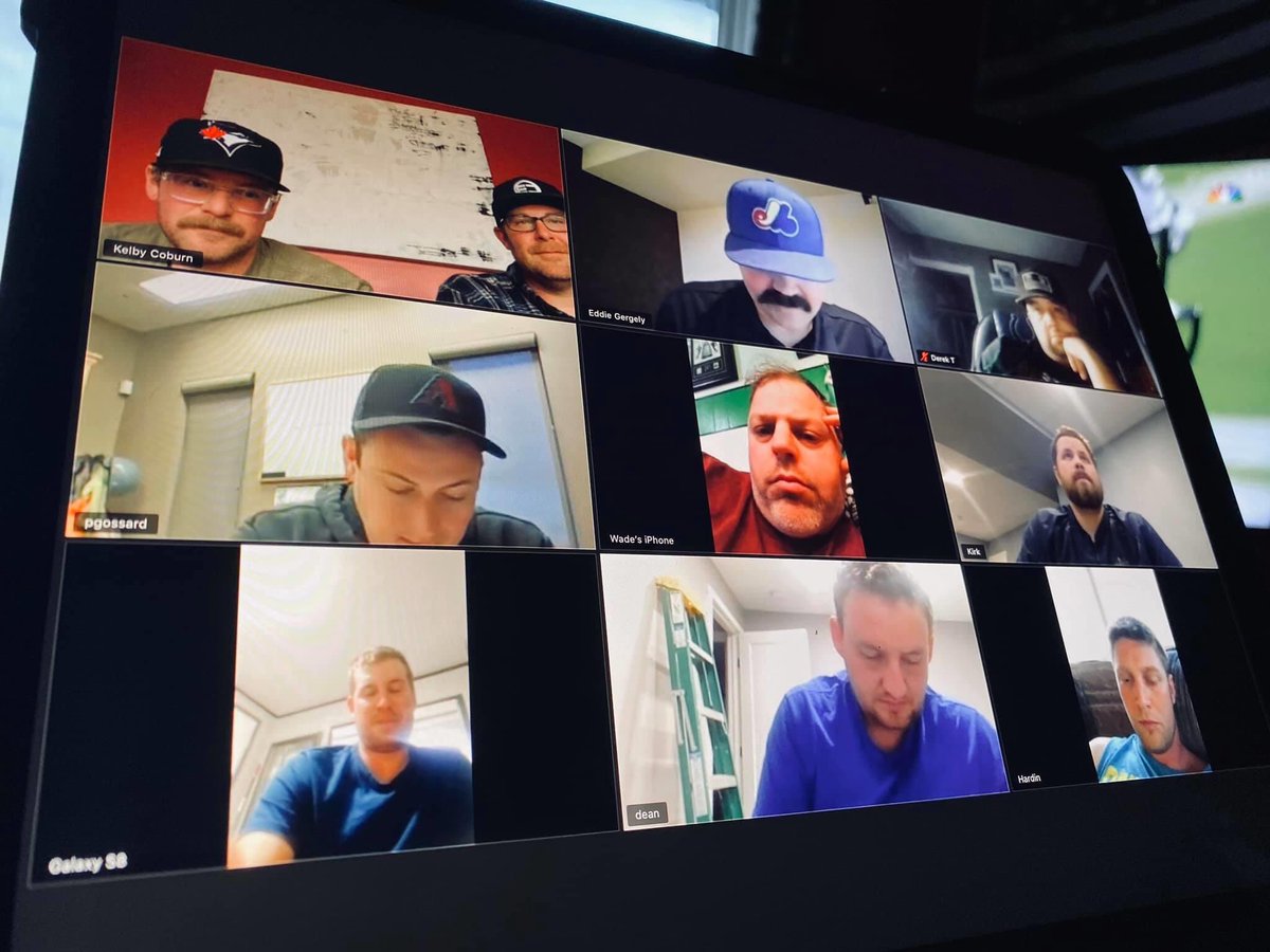 The camera adds 10lbs to each of our team managers. Thankful for technology to host the annual <a href="/Sask_Alta/">Sask-Alta Baseball</a> spring meeting. Fingers crossed we can get some ball in this year! Welcome <a href="/Hazletsask/">Hazlet Saskatchewan</a> to the league.