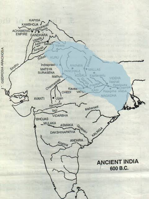 Texts suggests he fought a 16 year war with Licchavis and carried the might of Magadha arms up to Satluj river.Image of a probable extent of Magadha empire under Ajatshatru