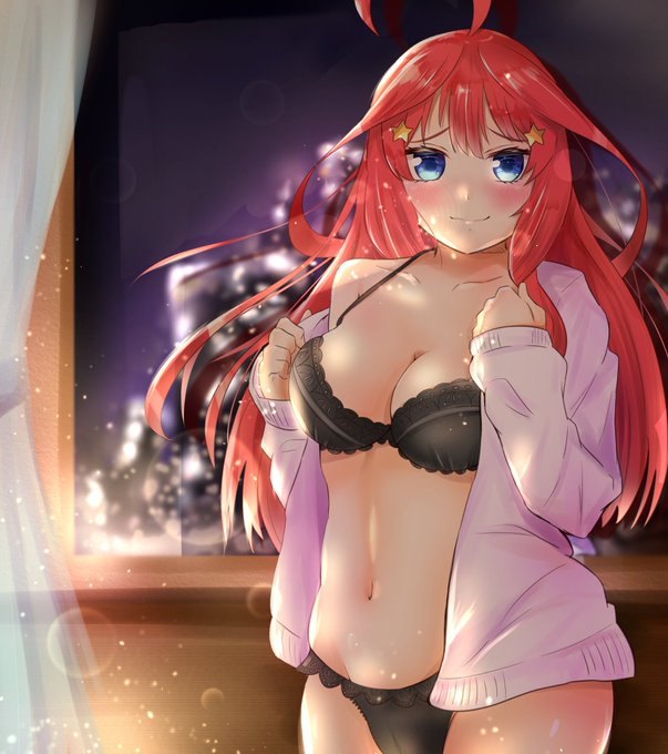 おかはらさんがTwitterに投稿した中野五月(五等分の花嫁)のイラスト。