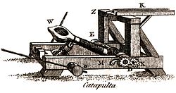 He made important improvements in warfare and constructed special catapults and scythed chariots to bring down his enemies.A reconstructed image of Catapults and Scythed Chariots used by Ajatshatru.