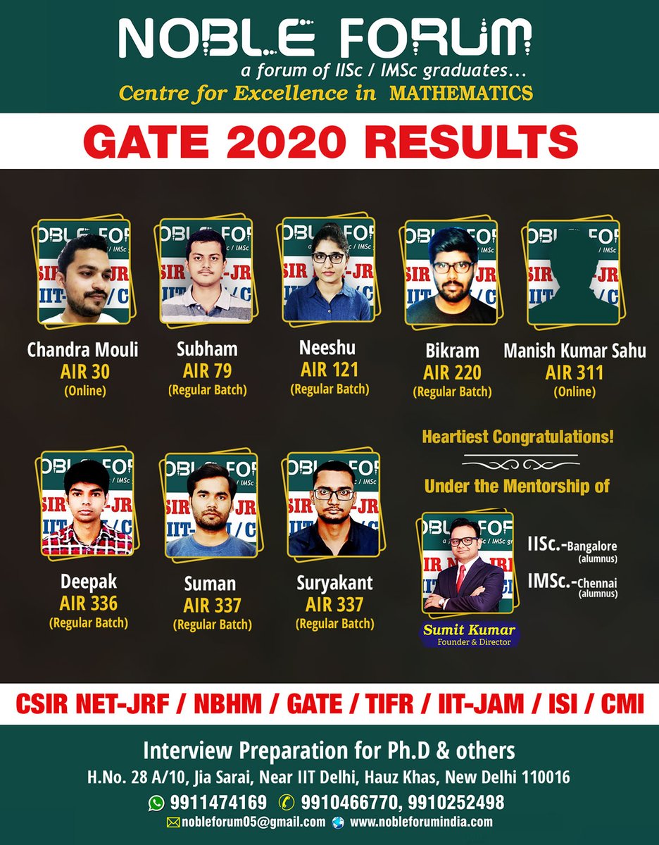 ForumNoble's tweet photo. #GATE20 Mathematics https://t.co/vAV435qpQ8