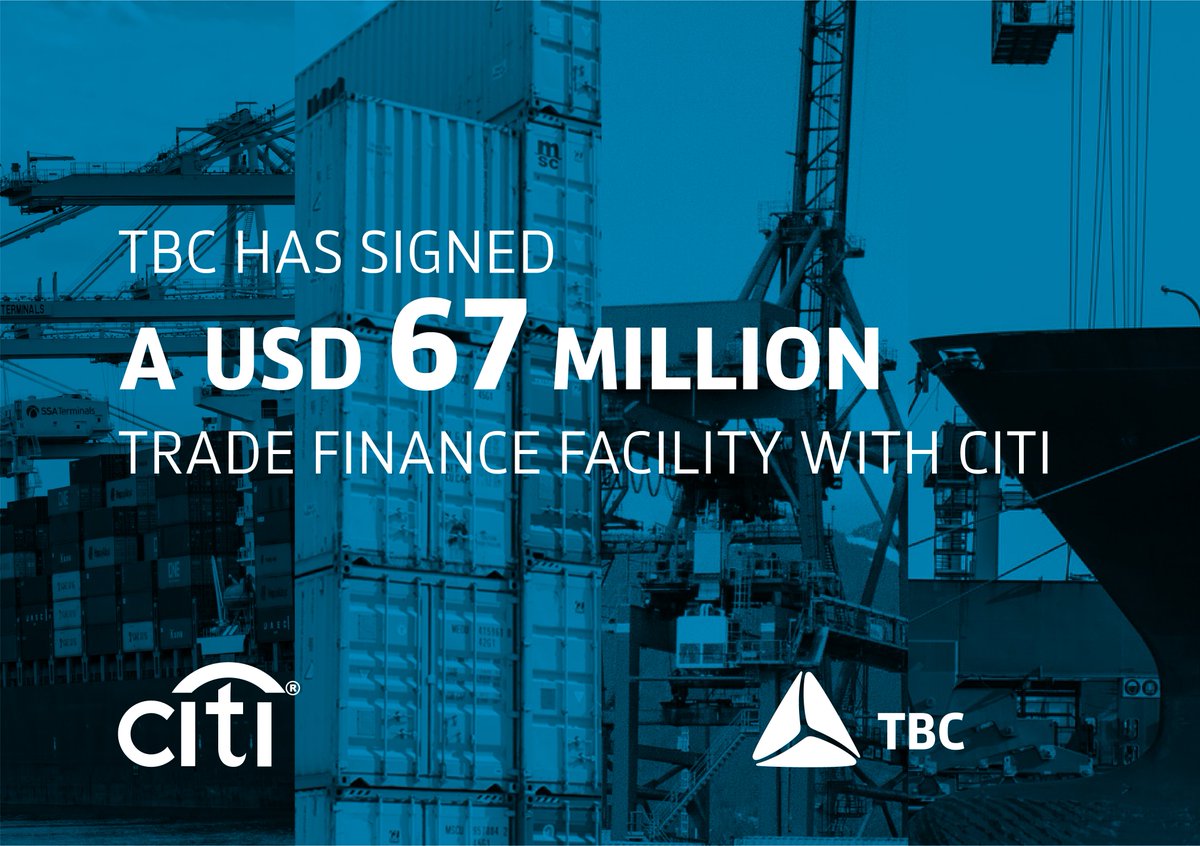 JSCTBC's tweet image. TBC has signed $67 million trade finance facility with @Citi