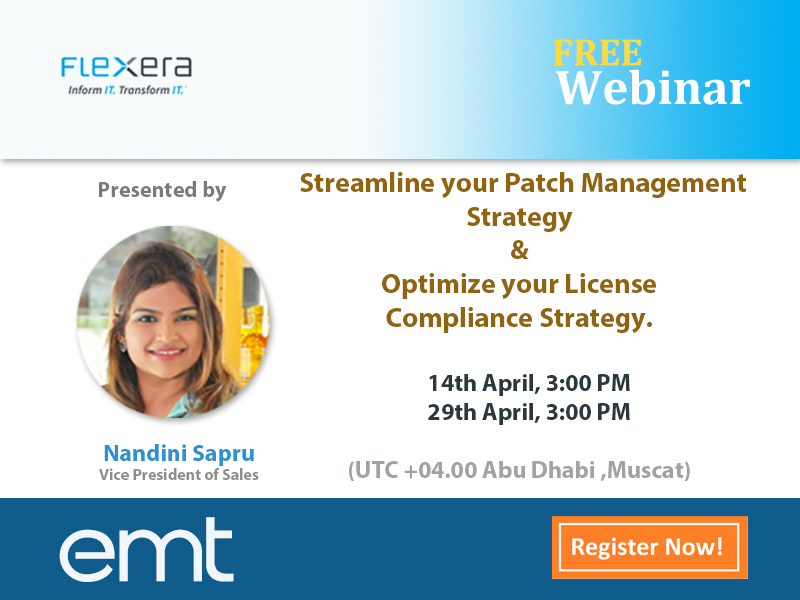 EMTMEA's tweet photo. Make Work From Home More Interesting!
Join our FREE Webinars on Flexera, Register to click here https://t.co/X2RmteRbyi
#emtDistribution #Flexera #PatchManagement #SVM #SoftwareUpdater #SoftwareLicenseOptimization #SAM #CyberSecurity
@flexera @EMTMEA https://t.co/d0upyCZxGI
