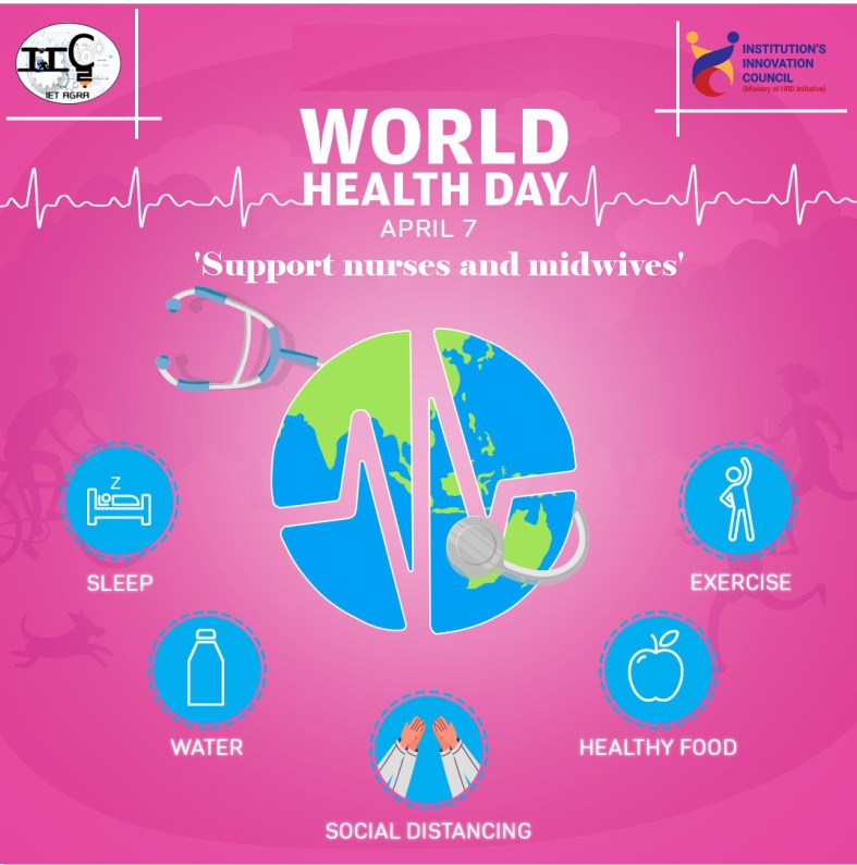 IicieT's tweet photo. The tagline of World Health Day 2020 is 'Support nurses and midwives'. To generate attention towards their contribution during the COVID-19 outbreak, the World Health Day will “highlight the current status of nursing around the world”

#world_health_day
#iic_iet_agra
#COVID-19 https://t.co/amOVrMZAXm