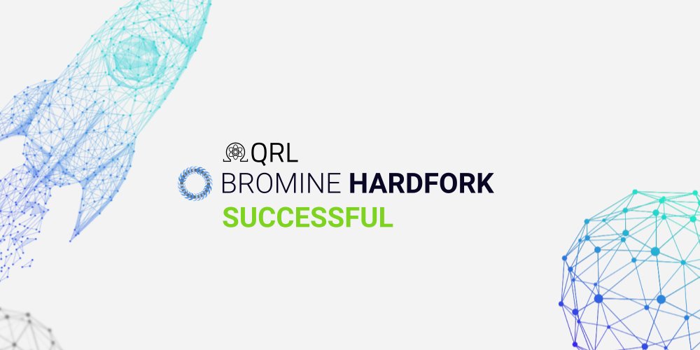 QRLedger's tweet photo. The QRL Bromine hardfork is a success!

Mainnet is now being mined with #RandomX. Other new features include Multisignature Addresses and an Ephemeral Messaging Stub (latticeTX). Great work everyone!

A larger announcement is slated for today covering QRL Bromine in more detail. https://t.co/LP2NpBpcl6
