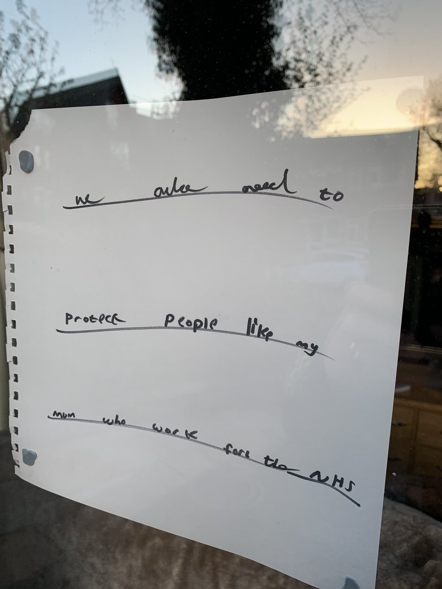 yourmancman1's tweet photo. Even my OCD didn’t stop blue tack hitting the window for this one. #StaySafe #StayHomeSaveLives #NHS #NHSheroes #covid19UK #COVID19 https://t.co/jPBwU3en0a