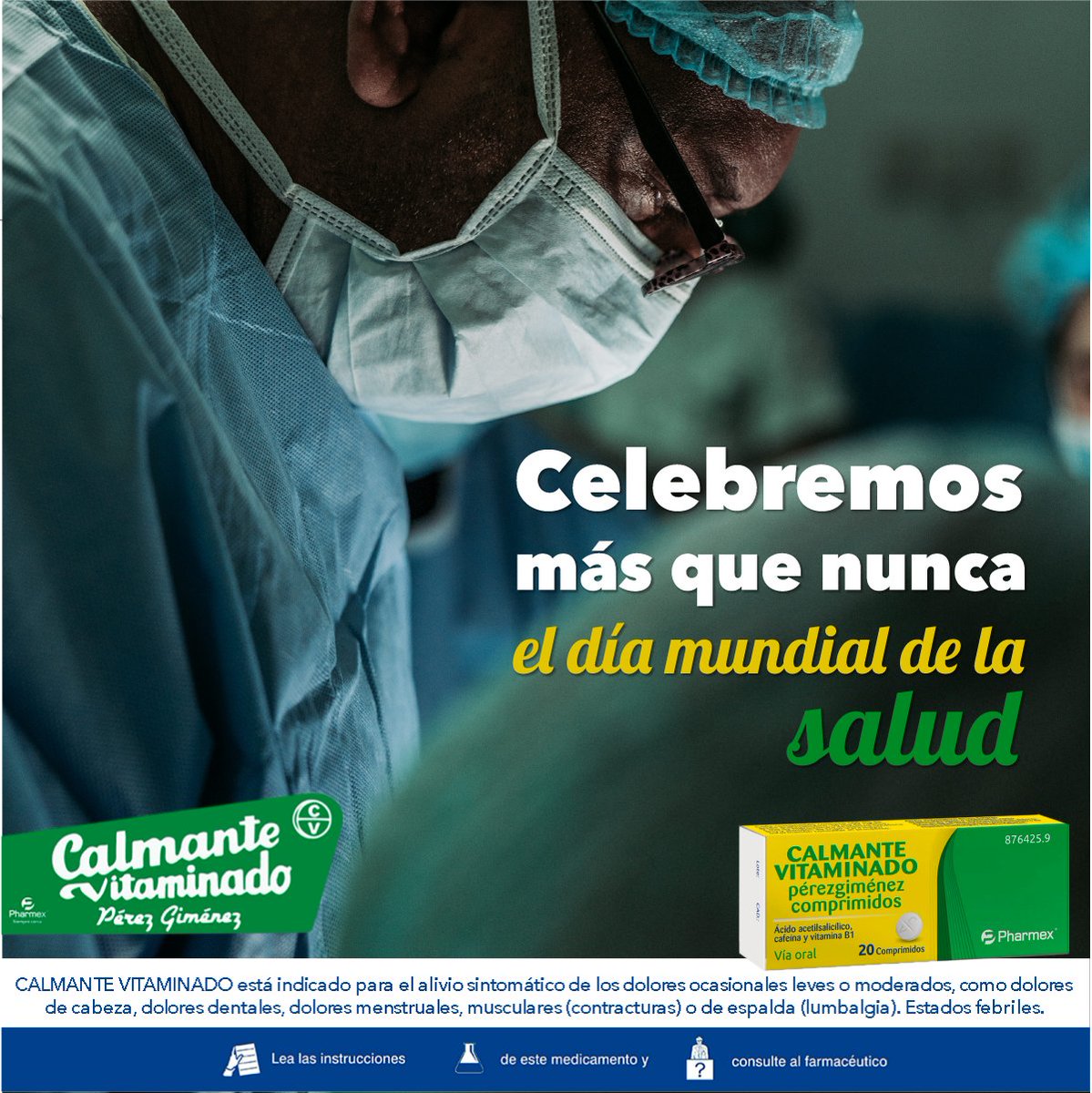 CalmanteV's tweet photo. Hoy, más que nunca, celebremos por todo lo alto el #DíaMundialdelaSalud, ya que, gracias a la cobertura sanitaria, estamos haciéndole frente a esta crisis mundial. 

¡𝗖𝗮𝗹𝗺𝗮𝗻𝘁𝗲 𝗩𝗶𝘁𝗮𝗺𝗶𝗻𝗮𝗱𝗼 os da las gracias a todos! 
#JuntosLoConseguiremos #QuédateEnCasa https://t.co/yjYbluqHLc