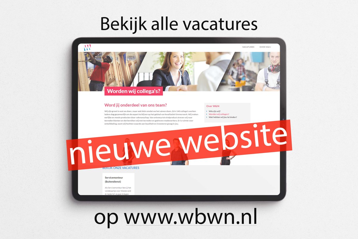 Alle mogelijkheden om onderdeel te worden van ons team zijn te vinden op wbwn.nl. #vacatures #BBL #stage #afstuderen