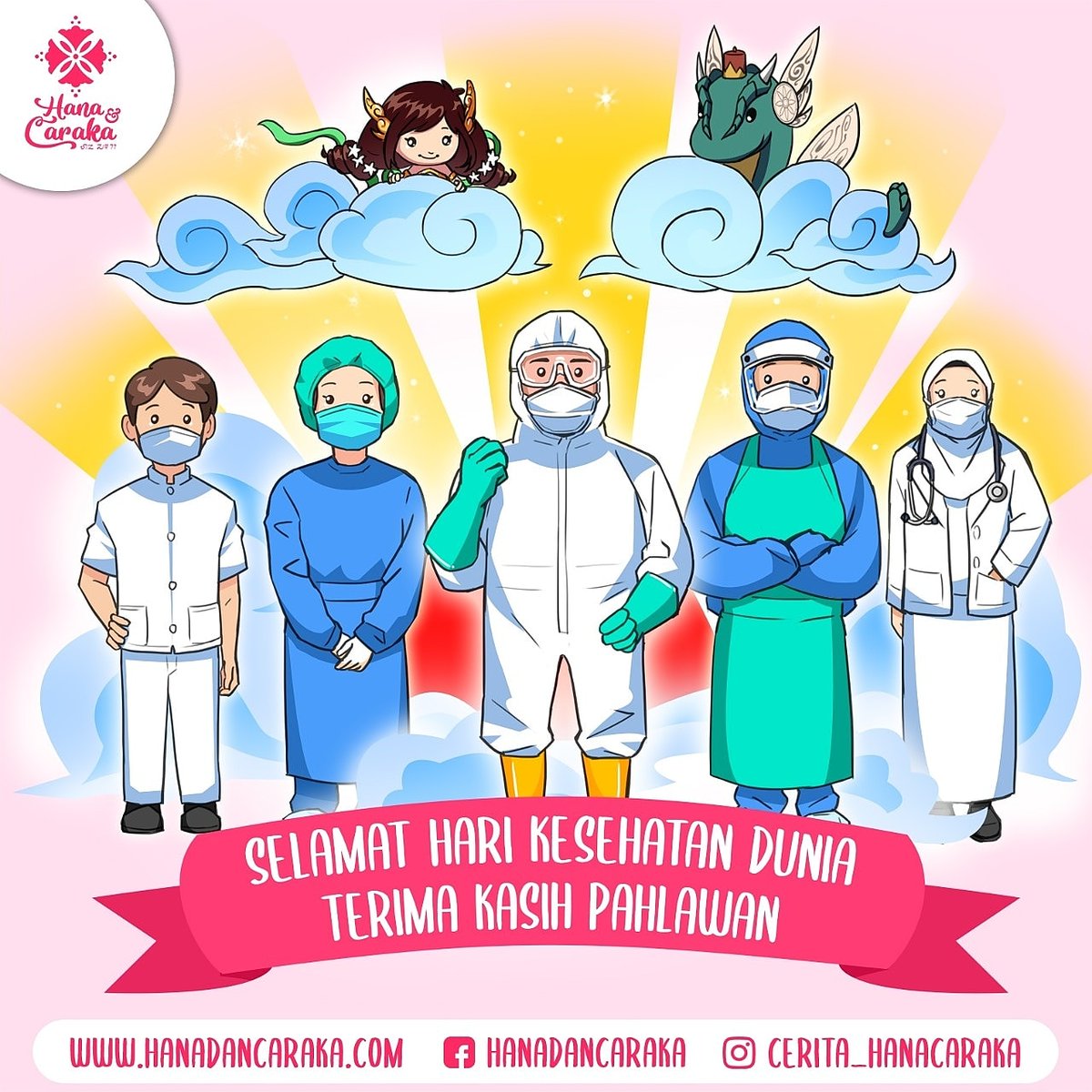 oraystudios's tweet photo. Mereka untuk kita, kita untuk mereka.
Selamat hari kesehatan dunia!
Semoga sehat lagi duniaa, ganbatte!
They work for us, we stay for them.
Happy world health day!
May the world recover, ganbatte!
#harikesehatandunia #ketikacoronareda #hanacaraka #oraystudios #plexusstudio https://t.co/ri1WGGewBN