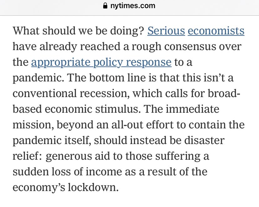 welp, there you have it folks ... I’m not a “serious economist”  https://www.nytimes.com/2020/04/06/opinion/coronavirus-economy.html guess I can go back to bed