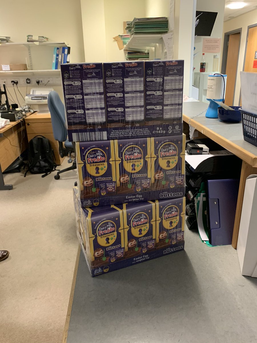 lauraecob1's tweet photo. Thank you Cadbury’s from team Urology RDH #Cadburychocolate https://t.co/PkjZXk1sQe