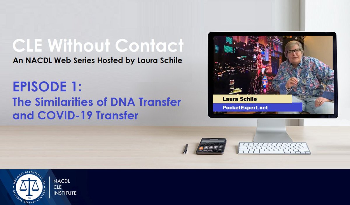 Episode 1 is online - Watch now! "The Similarities of DNA Transfer and COVID-19 Transfer" - with <a href="/schile_laura/">Laura Schile</a> <a href="/NACDL/">NACDL</a> nacdl.org/CLEWithoutCont…