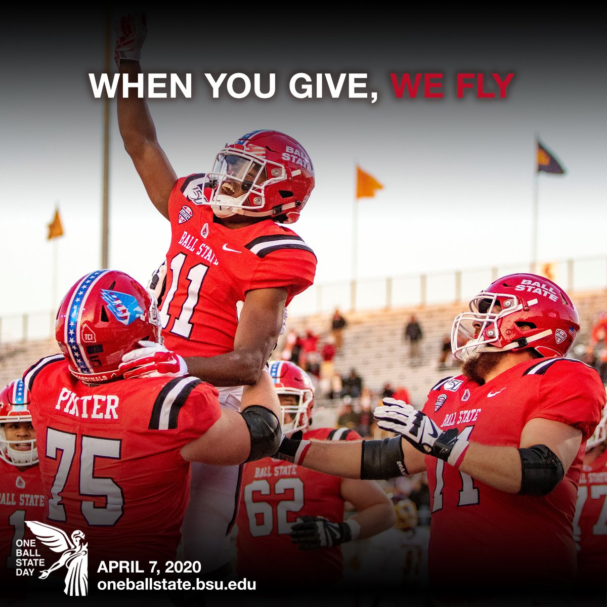 CoryConnolly's tweet photo. Today is #OneBallState Day! An opportunity to give back to the place you love so dearly! 

Learn how: https://t.co/qX1y54Tp6i https://t.co/nNI5Jewktn