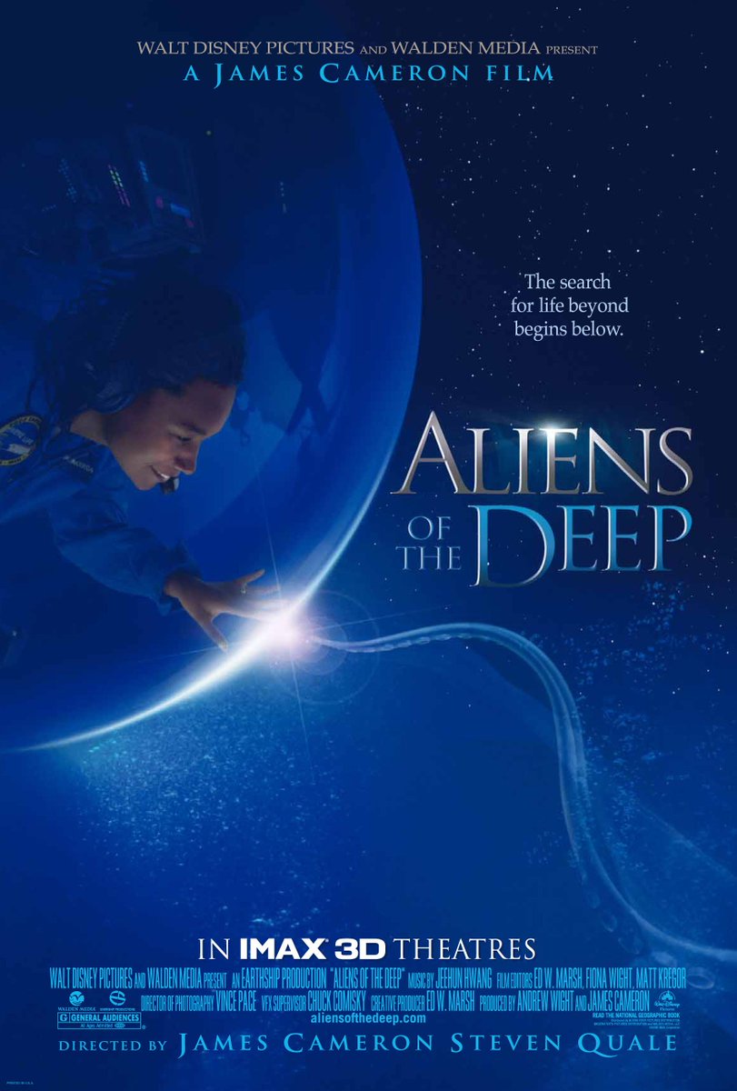 Il y a Aliens of the Deep, le docu de James Cameron.(il y a Avatar aussi)
