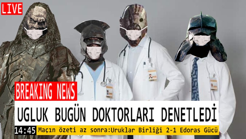 Bu gün ekibimle Korona virüsü tedavisi için çalışan Doktorlarımızı ziyaret ettik. Epey ilerleme kaydedildiği haberi bütün Isengardca sevinçle karşılandı. Ziyaret sırasında  Ligin oynanan son maçınıda sporcularımızın kazandığını öğrendik Isengard için çalışmaya devam edeceğiz.