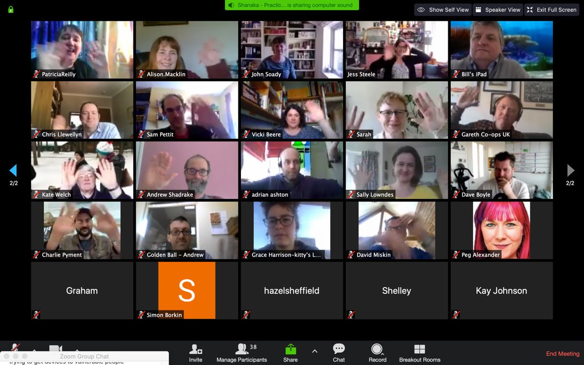 practigov's tweet photo. HUGE thanks again to everyone for joining today’s #cbmutualaid call. Lots discussed in the 7 break out rooms which will be summarised & added to https://t.co/Reh5o5q27r. First prize for our fave zoom background goes to @katewelch ❄️ https://t.co/aLPTBtypHR