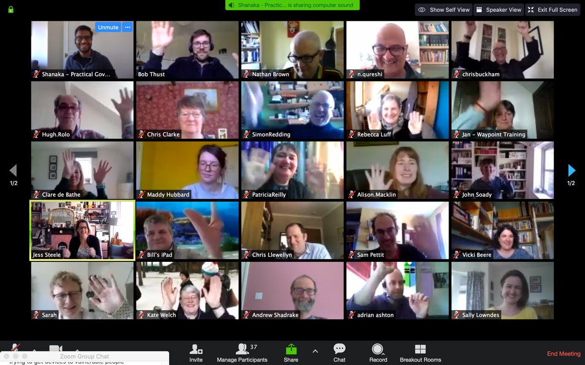 practigov's tweet photo. HUGE thanks again to everyone for joining today’s #cbmutualaid call. Lots discussed in the 7 break out rooms which will be summarised & added to https://t.co/Reh5o5q27r. First prize for our fave zoom background goes to @katewelch ❄️ https://t.co/aLPTBtypHR