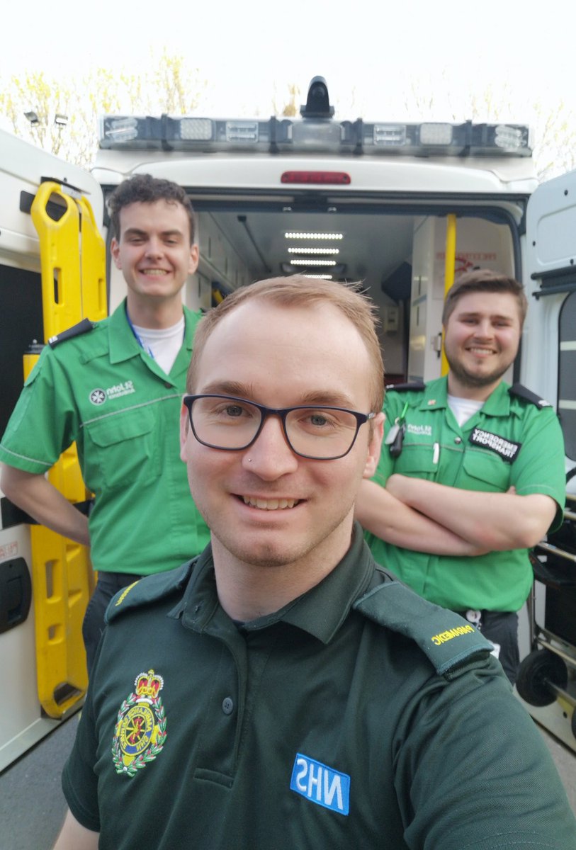 sheffFAsoc's tweet photo. Tom &amp; James were out again supporting the NHS by responding to @NWAmbulance's urgent patients and discharges around the Manchester area last week. Despite busy shifts, we still had time for a bit of sightseeing! ⚽⚽ 

@SJA_Students @SJAVolunteering
@SheffieldSU @ActivitiesZone https://t.co/TdbaguP3rN