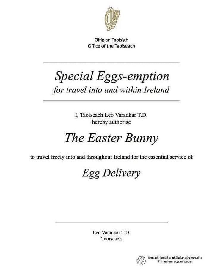 EricasFairy's tweet photo. Thank you @LeoVaradkar we are super eggcited 🐇🐣 https://t.co/DvyUQJdDd6