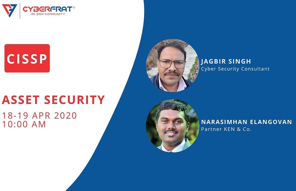CyberFrat's tweet photo. #CISSP #Onlinegroupstudy #Domain2 - #AssetSecurity with Jagbir Singh & Narasimhan Elangovan on 18-19th April, 10 AM onwards.. For more details & registrations, visit https://t.co/Mv3DXLH2SX *Registrations open till 9th April*
#dataprivacy #datamangement #datasecurity #ITsecurity https://t.co/RkGcIiYvd5
